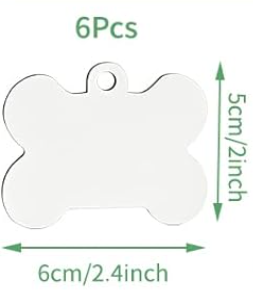 Customizable Large Dog Bone Tag