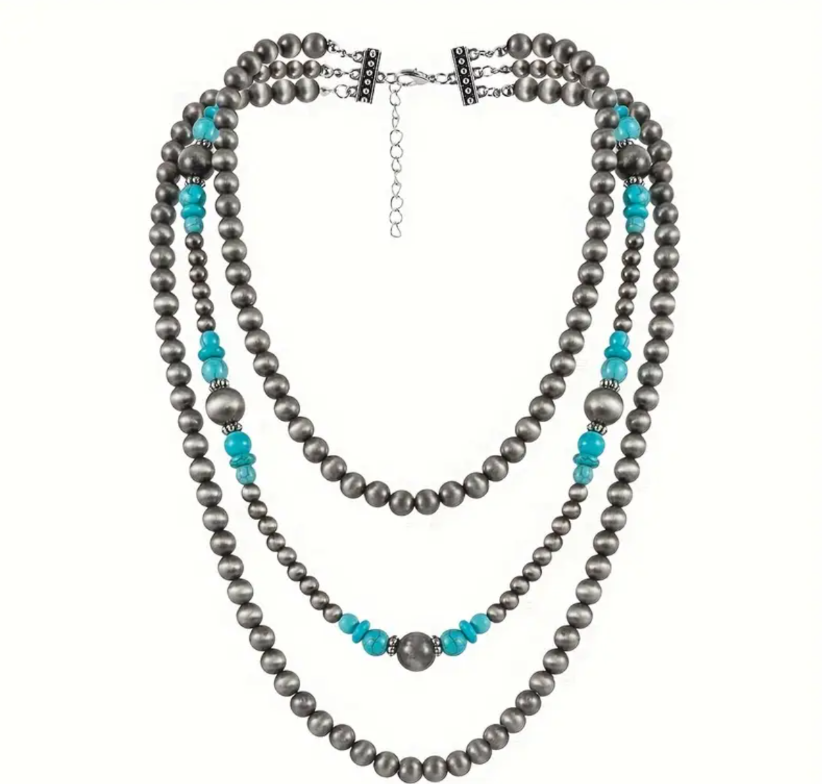 Faux Turquoise Navajo Pearls