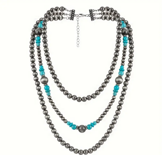Faux Turquoise Navajo Pearls