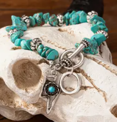 Turquoise Lightning Bolt Bracelet