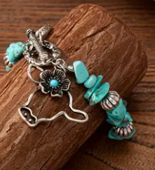 Turquoise Cow Bracelet