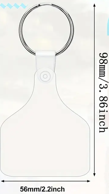 Cow Tag Keychain