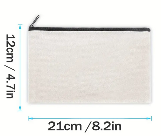 Customizable Canvas Cosmetic Bag