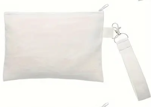 Customizable Cosmetic Bag with Wristlet Lanyards