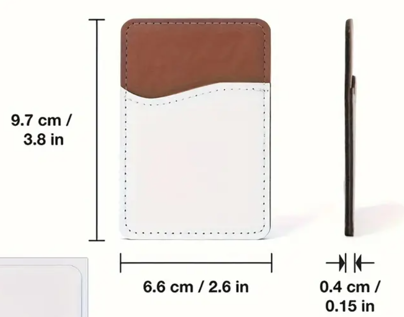 Customizable Faux Leather Phone Wallet Card Holder