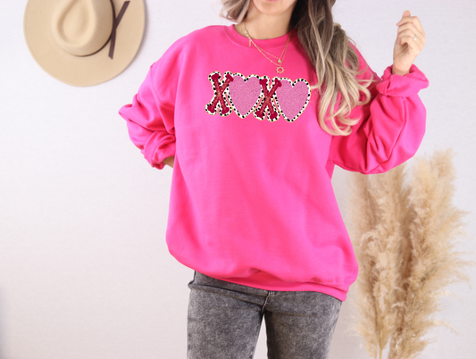XOXO GLITTER DTF PRINT